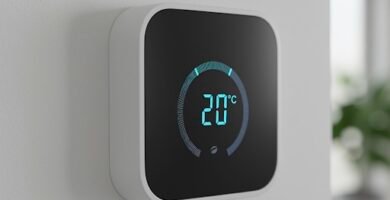 Termostato inteligente optimizando el consumo energético en casa.